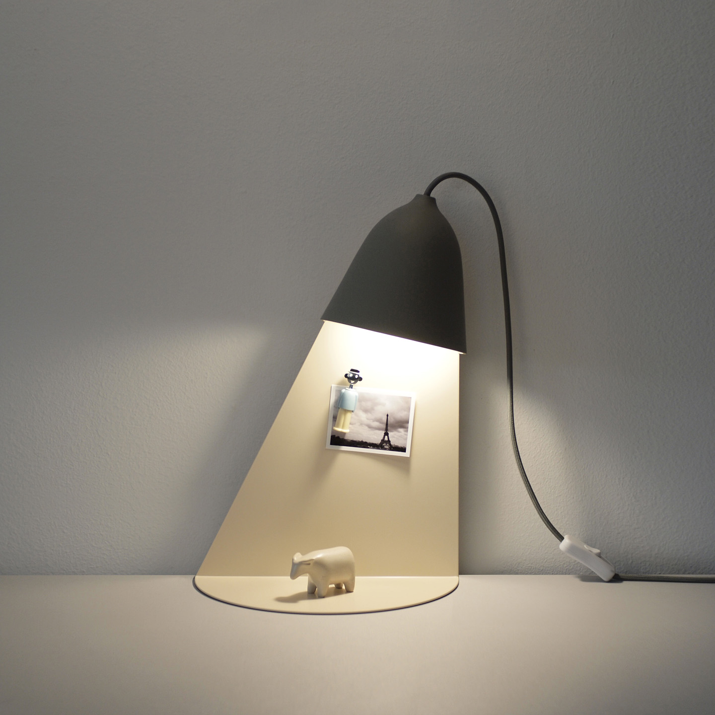 Light shelf (Table &amp; Wall Lamp) - Ivory stand